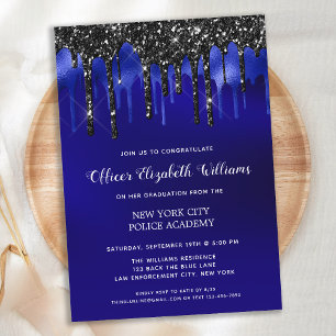 Invitation Diplôme de police application de la loi élégante