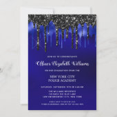 Invitation Diplôme de police application de la loi élégante (Devant)