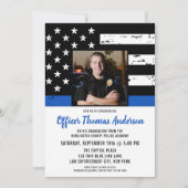 Invitation Diplôme de police Légère Ligne Bleue Application d (Devant)