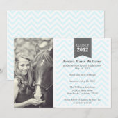 Invitation Diplôme de Retro Chevron (Devant / Derrière)