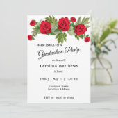 Invitation Diplôme de Rose rouge (Debout devant)