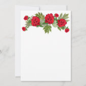 Invitation Diplôme de Rose rouge (Dos)