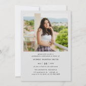 Invitation Diplômé de Script Moderne 2 Photo Gris Remise des  (Dos)