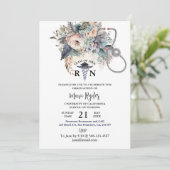 Invitation Diplôme de soins infirmiers personnalisé Boho Iora (Debout devant)