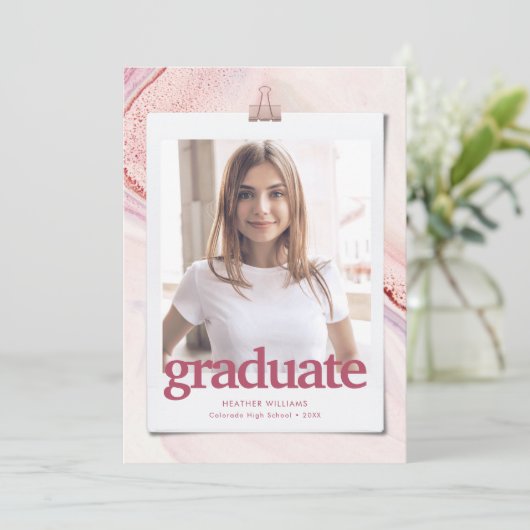 Invitation Diplôme de typographie moderne (Debout devant)