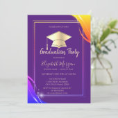 Invitation Diplôme de violet Casquette de deuxième année du c (Debout devant)