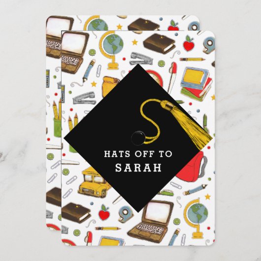 Invitation Diplôme d'enseignement (Devant / Derrière)