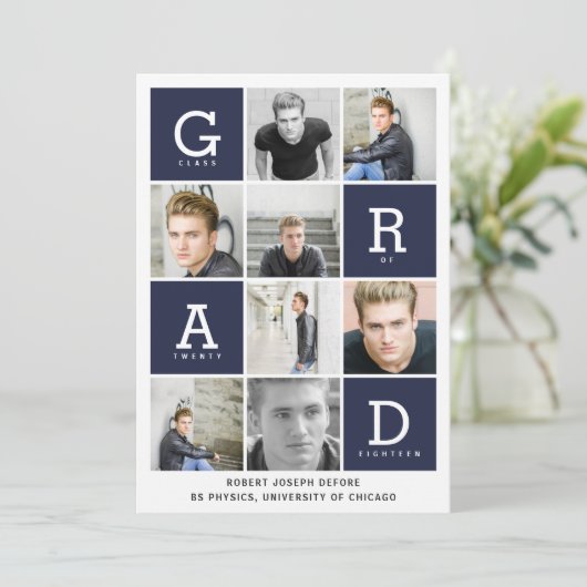 INVITATION DIPLÔME DES BOÎTES GRAPHIQUES (Debout devant)