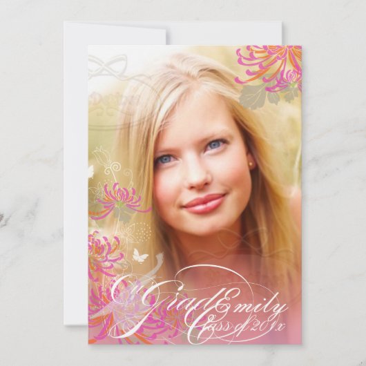 Invitation Diplôme des fleurs de PixDezines (Devant)