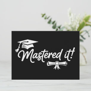 Invitation Diplômé des Masters Diplômé de Master Diplômé 