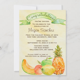 Invitation Diplôme d'études culinaires