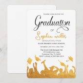 Invitation Diplôme d'études secondaires, fête de fin d'études (Devant / Derrière)