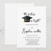 Invitation Diplôme d'études secondaires, fête de fin d'études (Devant / Derrière)