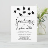 Invitation Diplôme d'études secondaires, fête de fin d'études (Debout devant)