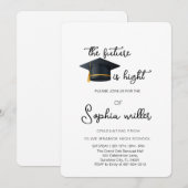 Invitation Diplôme d'études secondaires, fête de fin d'études (Devant / Derrière)