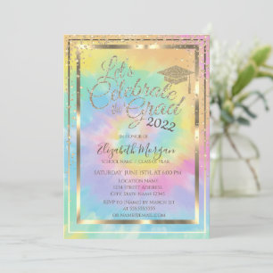 Invitation Diplôme Diamètre de la casquette Étoiles Tee Dye G