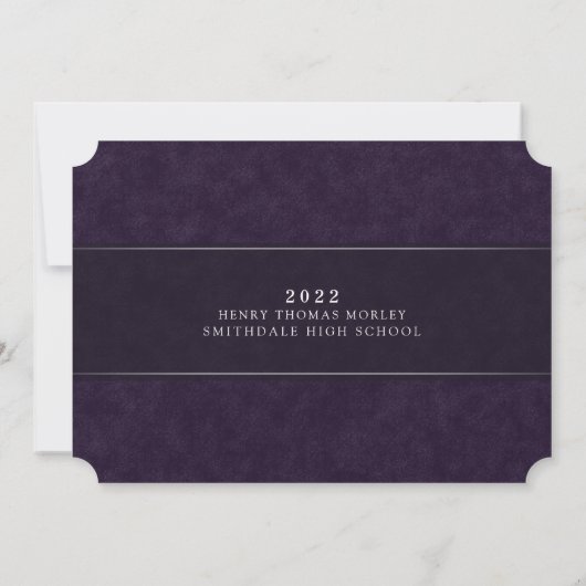 Invitation Diplôme d'Invitation violet et blanc 2022 (Dos)