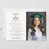 Invitation Diplôme d'or de l'école de soins infirmiers Roses (Devant)