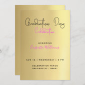 Invitation Diplôme d'or des filles afro-américaines (Devant / Derrière)