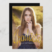 Invitation Diplôme d'or en photo (Devant / Derrière)