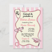 Invitation Diplôme d'ordonnance Médicale rose à main (Devant)