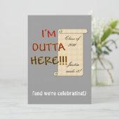 Invitation Diplômé d'Outta Here (Debout devant)
