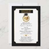 Invitation Diplôme du Collège d'Éducation Pomme d'Or de Remis (Devant)