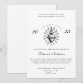Invitation Diplôme du Sacré-Cœur catholique (Devant / Derrière)