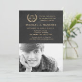 Invitation Diplôme d'une école de droit de Chalkboard (Debout devant)