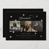 Invitation Diplômé | Élégante demande de diplôme (Devant / Derrière)