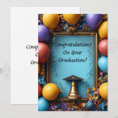 Invitation Diplômé en année universitaire (Devant / Derrière)