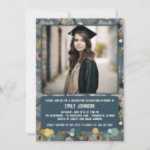 Invitation Diplôme en argent et en huile d'or Confetti (Dos)