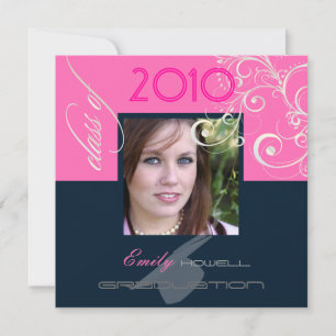 Invitation Diplôme en classe 2010/Casquette/Swirls