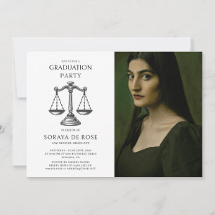 Invitation Diplômé en droit en photo