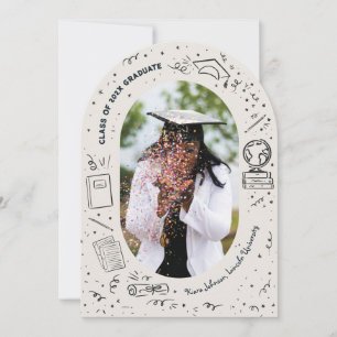 Invitation Diplôme en forme d'arc dessiné à la main