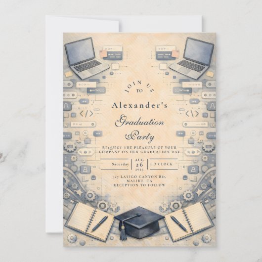 Invitation Diplôme en génie logiciel (Devant)