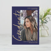 Invitation Diplôme en or de la marine de script (Debout devant)