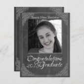 Invitation Diplôme en photo de Chalk Blackboard 2013 (Devant / Derrière)