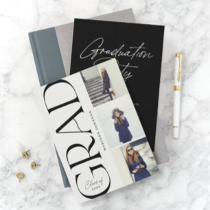 Invitation Diplôme en typographie latérale 2022 3 Photo Party