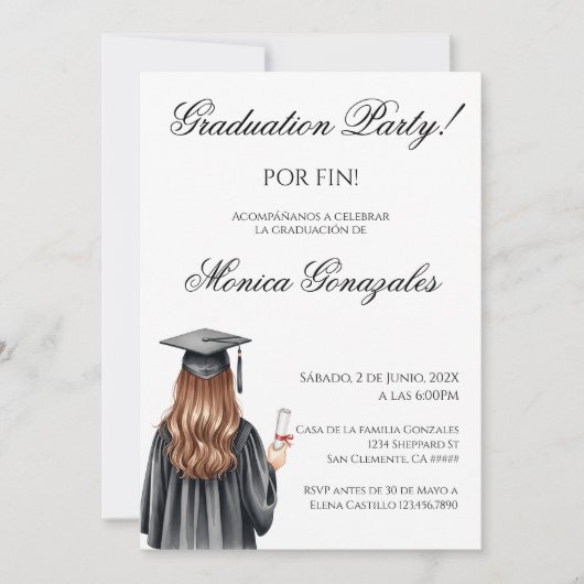 Invitation Diplôme espagnol (Devant)