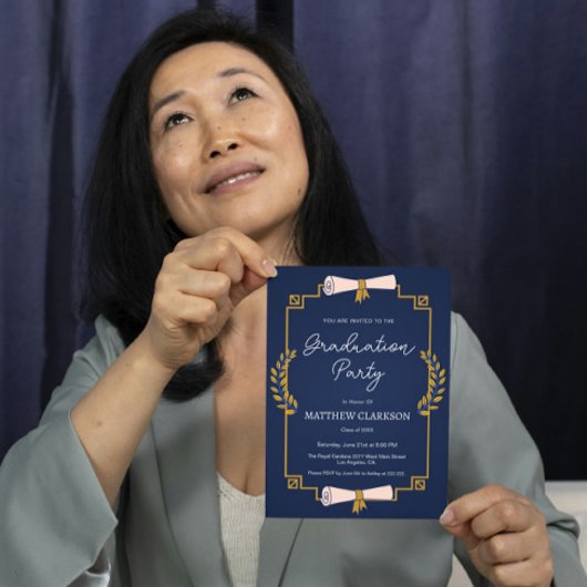 Invitation Diplôme et lauréat de l'invitation de diplôme