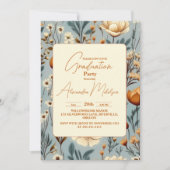 Invitation Diplôme Fleur sauvage du printemps rétro (Devant)