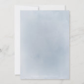 Invitation Diplôme floral bleu poussiéreux botanique fleuri (Dos)