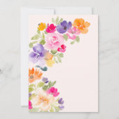 Invitation Diplôme floral fleur sauvage botanique (Dos)