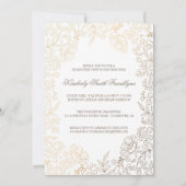 Invitation Diplôme Floral Or et Blanc (Dos)