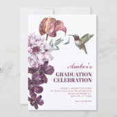 Invitation Diplôme floral rustique (Devant)