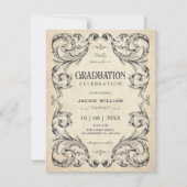 Invitation Diplôme gothique vintage (Devant)