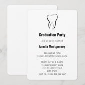 Invitation Diplôme Graphique Médical Dent De Dent (Devant / Derrière)