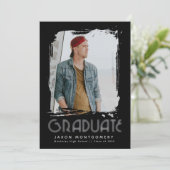 Invitation Diplômé Grunge (Debout devant)