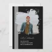 Invitation Diplômé Grunge (Dos)